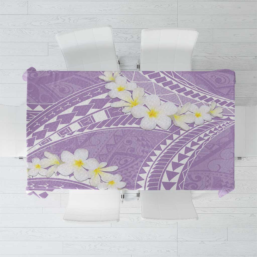 Polynesian Vintage Floral Tablecloth Lavender Motifs - Polynesian Pride