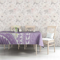 Polynesian Vintage Floral Tablecloth Lavender Motifs - Polynesian Pride
