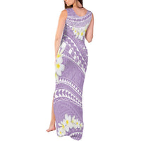 Polynesian Vintage Floral Tank Maxi Dress Lavender Motifs - Polynesian Pride