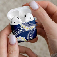 Polynesian Vintage Floral AirPods Case Navy Blue Motifs - Polynesian Pride