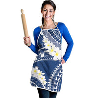 Polynesian Vintage Floral Apron Navy Blue Motifs - Polynesian Pride