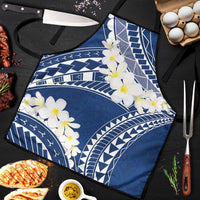 Polynesian Vintage Floral Apron Navy Blue Motifs - Polynesian Pride