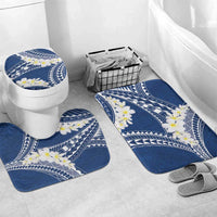 Polynesian Vintage Floral Bathroom Set Navy Blue Motifs - Polynesian Pride