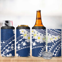 Polynesian Vintage Floral 4 in 1 Can Cooler Tumbler Navy Blue Motifs - Polynesian Pride