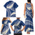 Polynesian Vintage Floral Family Matching Tank Maxi Dress and Hawaiian Shirt Navy Blue Motifs - Polynesian Pride