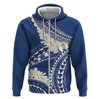 Polynesian Vintage Floral Hoodie Navy Blue Motifs - Polynesian Pride