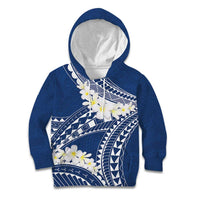 Polynesian Vintage Floral Kid Hoodie Navy Blue Motifs - Polynesian Pride