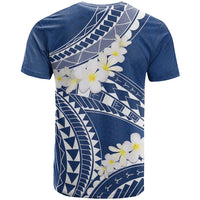 Polynesian Vintage Floral T Shirt Navy Blue Motifs - Polynesian Pride