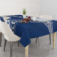 Polynesian Vintage Floral Tablecloth Navy Blue Motifs - Polynesian Pride