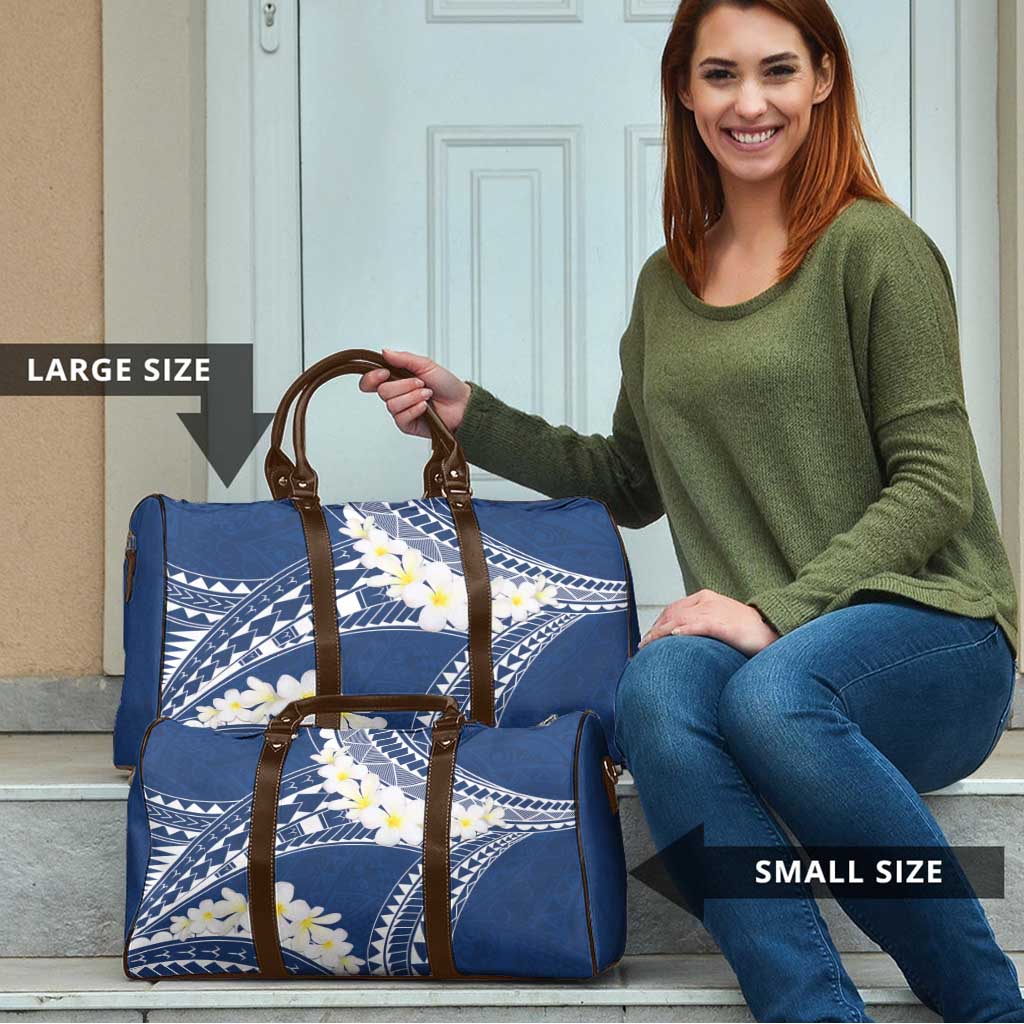 Polynesian Vintage Floral Travel Bag Navy Blue Motifs - Polynesian Pride