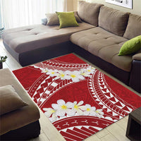 Polynesian Vintage Floral Area Rug Scarlet Motifs - Polynesian Pride