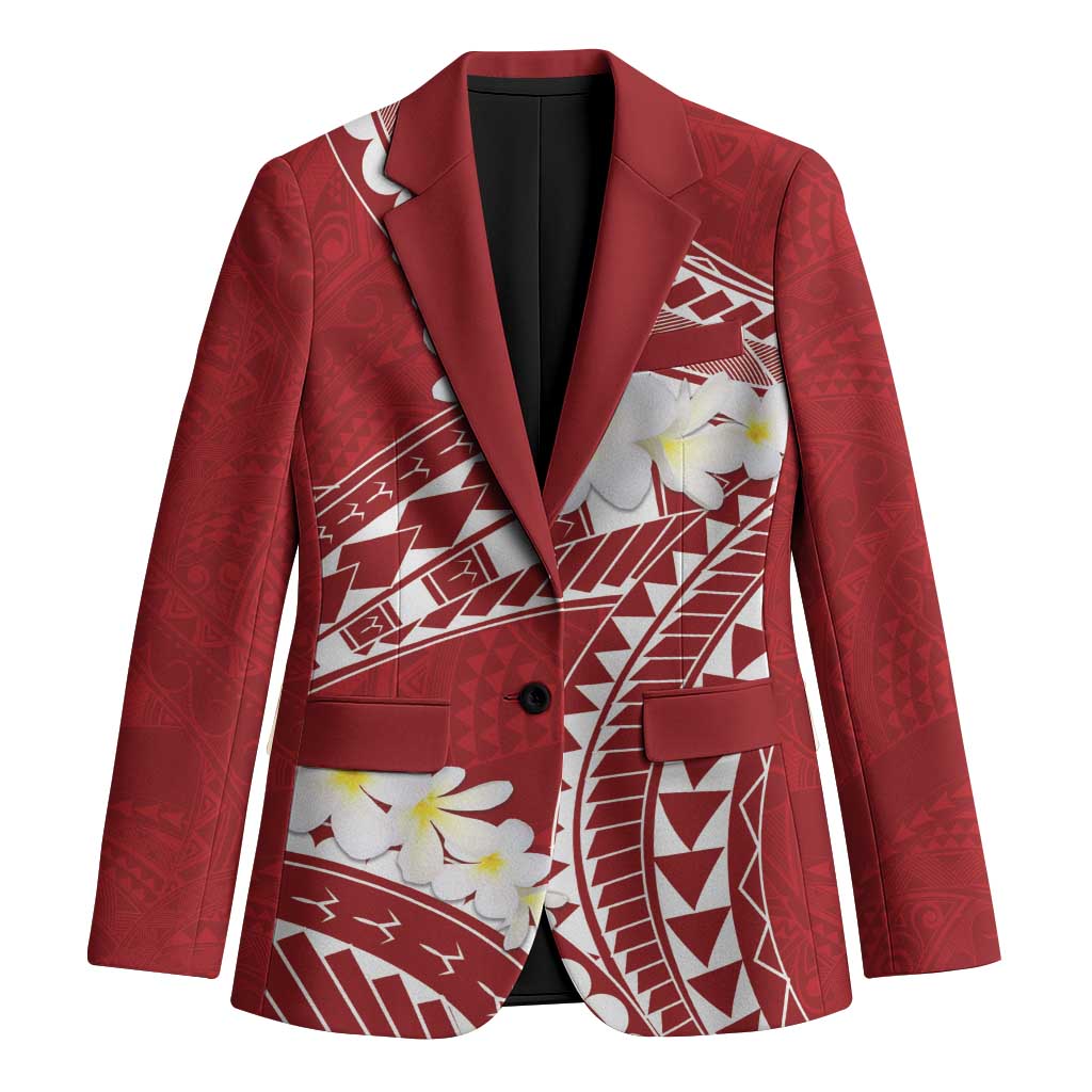 Polynesian Vintage Floral Blazer Scarlet Motifs - Polynesian Pride