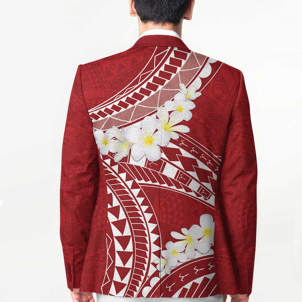 Polynesian Vintage Floral Blazer Scarlet Motifs - Polynesian Pride