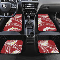 Polynesian Vintage Floral Car Mats Scarlet Motifs - Polynesian Pride