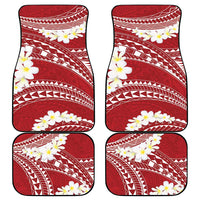 Polynesian Vintage Floral Car Mats Scarlet Motifs - Polynesian Pride