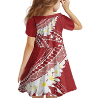 Polynesian Vintage Floral Family Matching Off The Shoulder Long Sleeve Dress and Hawaiian Shirt Scarlet Motifs - Polynesian Pride