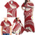 Polynesian Vintage Floral Family Matching Off Shoulder Maxi Dress and Hawaiian Shirt Scarlet Motifs - Polynesian Pride