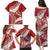 Polynesian Vintage Floral Family Matching Puletasi and Hawaiian Shirt Scarlet Motifs - Polynesian Pride
