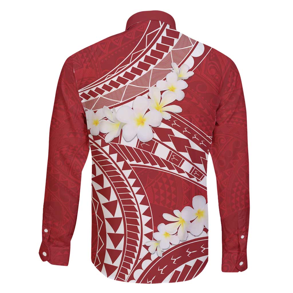 Polynesian Vintage Floral Family Matching Puletasi and Hawaiian Shirt Scarlet Motifs LT7 - Polynesian Pride