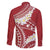 Polynesian Vintage Floral Family Matching Short Sleeve Bodycon Dress and Hawaiian Shirt Scarlet Motifs - Polynesian Pride