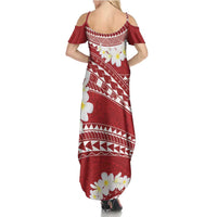Polynesian Vintage Floral Family Matching Summer Maxi Dress and Hawaiian Shirt Scarlet Motifs - Polynesian Pride