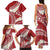 Polynesian Vintage Floral Family Matching Tank Maxi Dress and Hawaiian Shirt Scarlet Motifs - Polynesian Pride