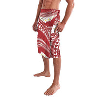 Polynesian Vintage Floral Lavalava Scarlet Motifs - Polynesian Pride
