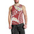 Polynesian Vintage Floral Men Tank Top Scarlet Motifs - Polynesian Pride