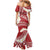 Polynesian Vintage Floral Mermaid Dress Scarlet Motifs - Polynesian Pride