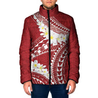 Polynesian Vintage Floral Padded Jacket Scarlet Motifs - Polynesian Pride