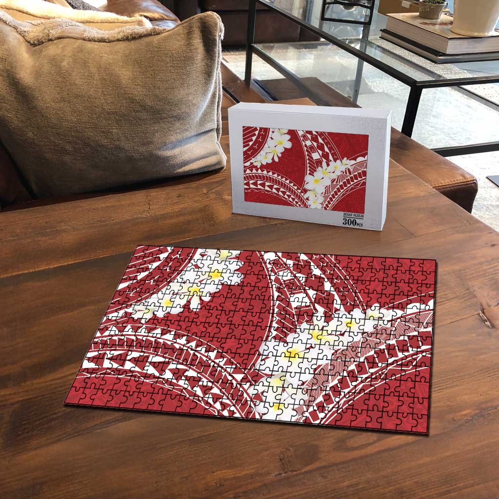 Polynesian Vintage Floral Puzzle Scarlet Motifs - Polynesian Pride