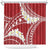Polynesian Vintage Floral Shower Curtain Scarlet Motifs - Polynesian Pride