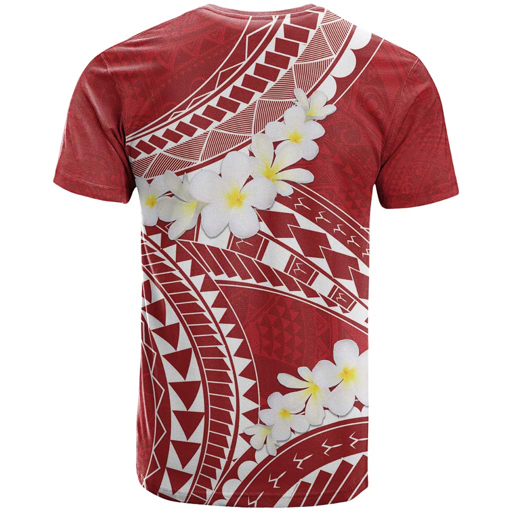 Polynesian Vintage Floral T Shirt Scarlet Motifs - Polynesian Pride