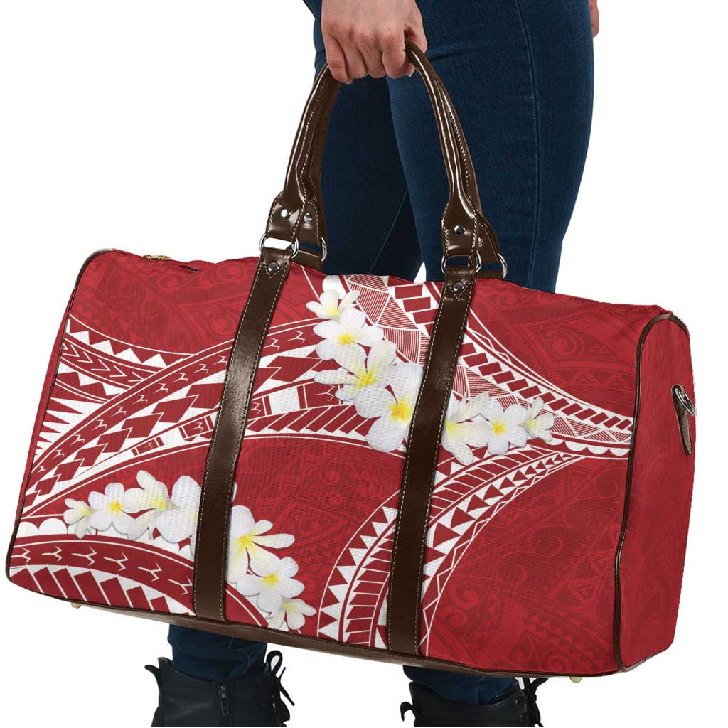 Polynesian Vintage Floral Travel Bag Scarlet Motifs - Polynesian Pride