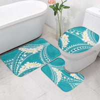 Polynesian Vintage Floral Bathroom Set Teal Motifs - Polynesian Pride