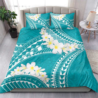 Polynesian Vintage Floral Bedding Set Teal Motifs - Polynesian Pride