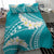 Polynesian Vintage Floral Bedding Set Teal Motifs - Polynesian Pride