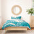 Polynesian Vintage Floral Bedding Set Teal Motifs - Polynesian Pride