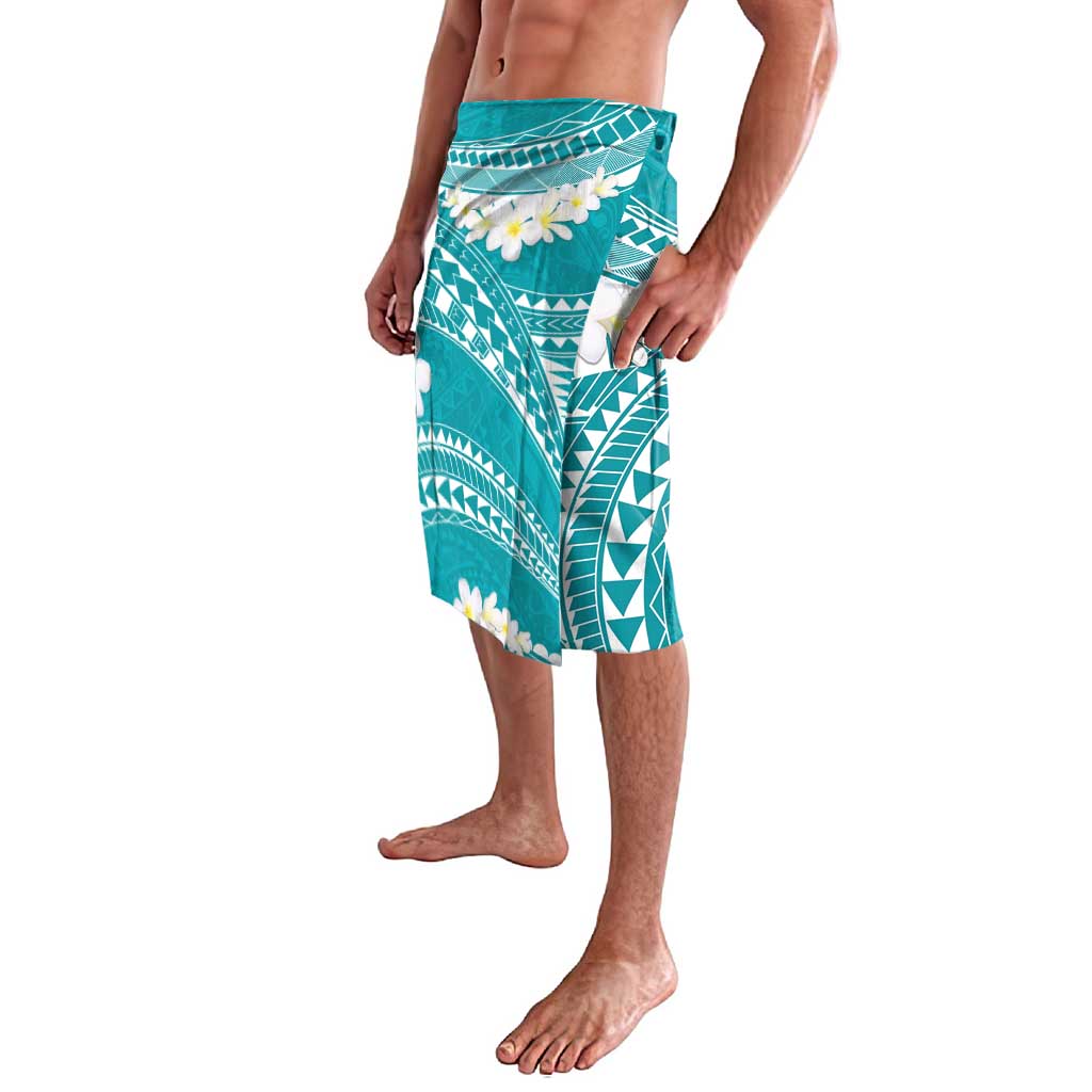 Polynesian Vintage Floral Lavalava Teal Motifs - Polynesian Pride