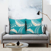 Polynesian Vintage Floral Pillow Cover Teal Motifs - Polynesian Pride