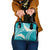 Polynesian Vintage Floral Shoulder Handbag Teal Motifs - Polynesian Pride