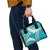 Polynesian Vintage Floral Shoulder Handbag Teal Motifs - Polynesian Pride