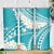 Polynesian Vintage Floral Skinny Tumbler Teal Motifs - Polynesian Pride