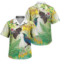 New Zealand Maori Mahuru Family Matching Puletasi and Hawaiian Shirt Tui With Pikawakawa Spring Colors LT7 Son's Shirt Multicolor - Polynesian Pride