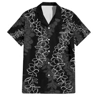 Hawaii Plumeria Lei Family Matching Long Sleeve Bodycon Dress and Hawaiian Shirt Aloha Festive Vibe LT7 Dad's Shirt - Short Sleeve Black - Polynesian Pride