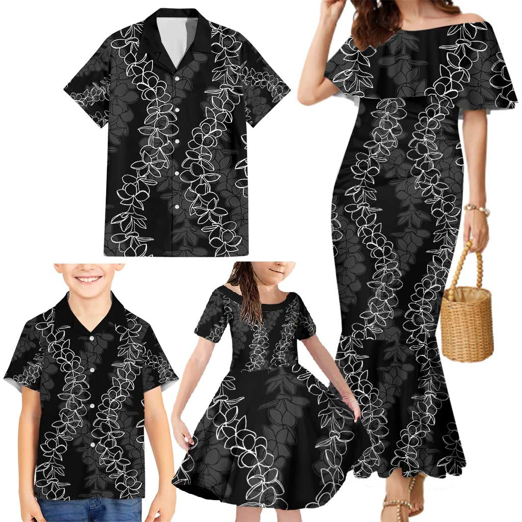 Hawaii Plumeria Lei Family Matching Mermaid Dress and Hawaiian Shirt Aloha Festive Vibe LT7 - Polynesian Pride
