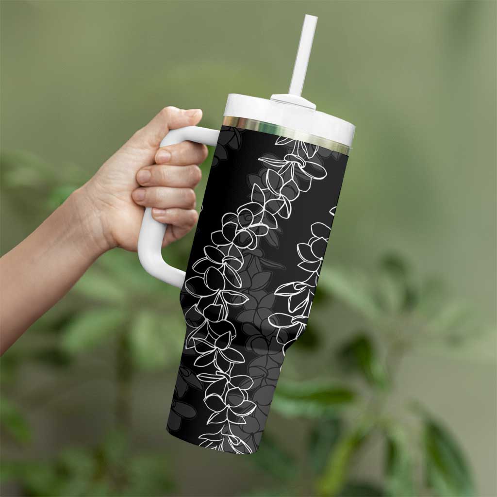 Hawaii Plumeria Lei Tumbler With Handle Aloha Festive Vibe