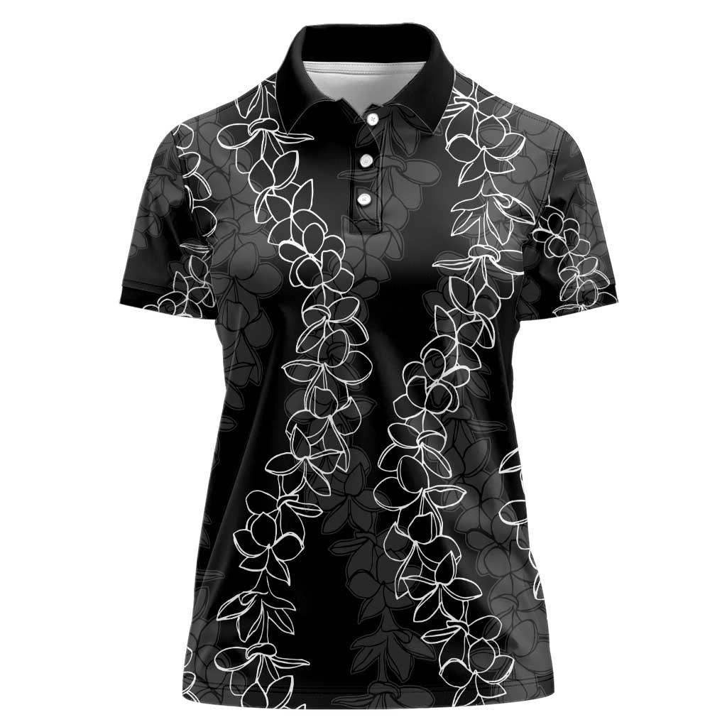 Hawaii Plumeria Lei Women Polo Shirt Aloha Festive Vibe