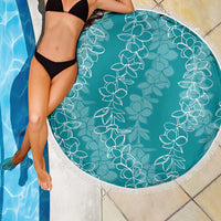 Hawaii Plumeria Lei Beach Blanket Aloha Festive Vibe - Teal
