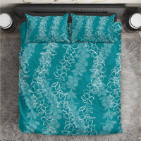Hawaii Plumeria Lei Bedding Set Aloha Festive Vibe - Teal